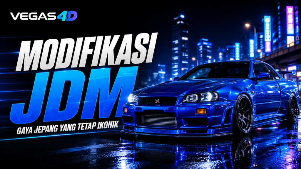 Modifikasi JDM gaya Jepang ikonik dengan mobil sport biru