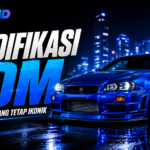 Modifikasi JDM gaya Jepang ikonik dengan mobil sport biru