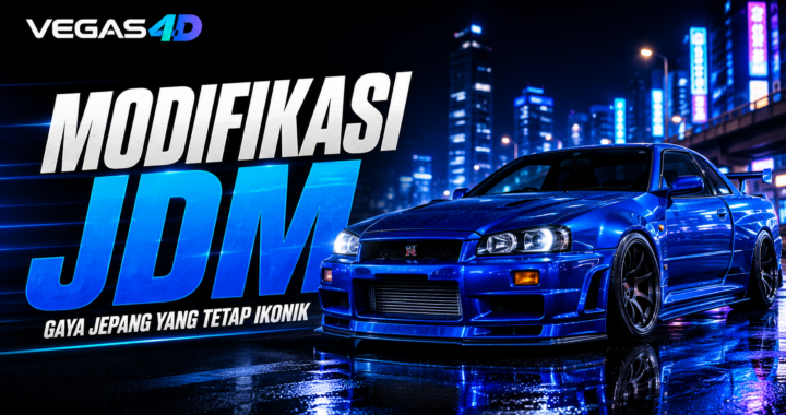 Modifikasi JDM gaya Jepang ikonik dengan mobil sport biru