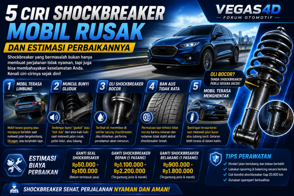5 ciri shockbreaker mobil rusak dan estimasi biaya perbaikannya