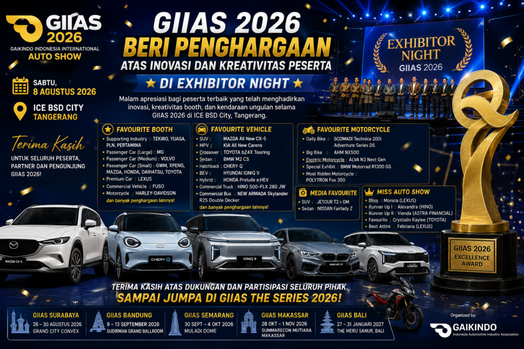 GIIAS 2026 Exhibitor Night memberi penghargaan kepada peserta terbaik