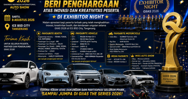 GIIAS 2026 Exhibitor Night memberi penghargaan kepada peserta terbaik